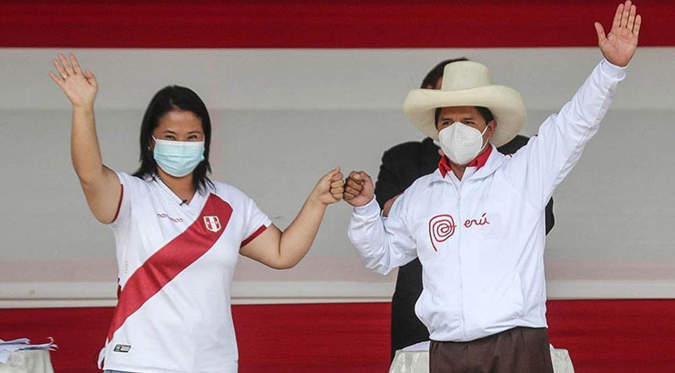 Keiko Fujimori, Pedro Castillo, elecciones Perú, segunda vuelta