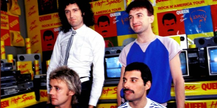 Queen versión 1982, en medio de la gira promocional de Hot Space en Estados Unidos. (Twitter)