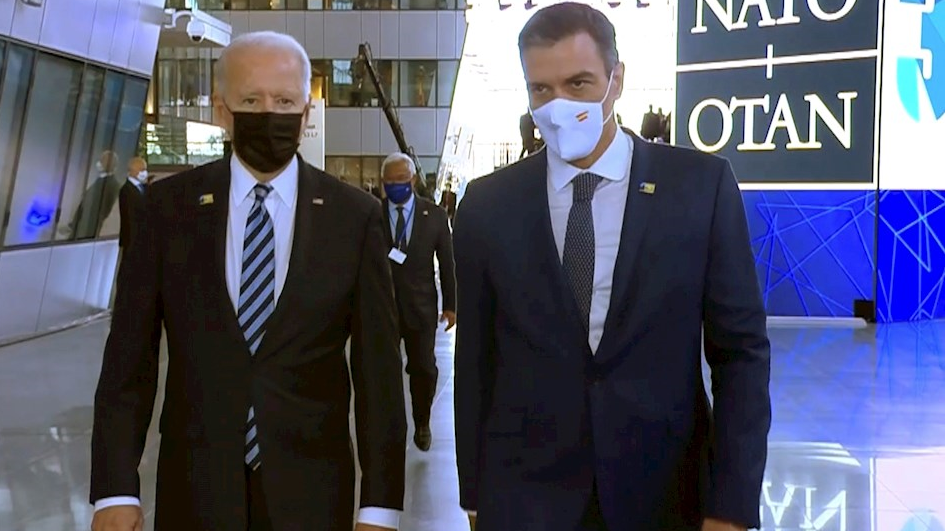 Pedro Sanchez y Joe Biden en la OTAN
