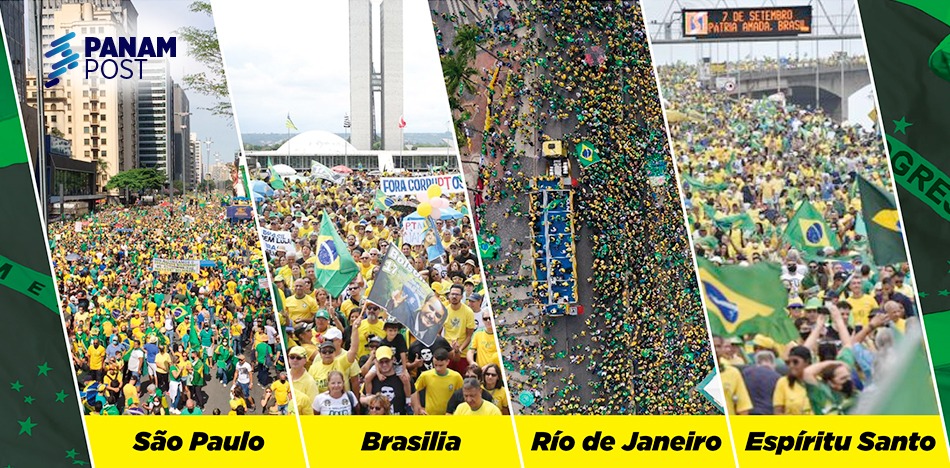 Las imágenes de las marchas pro Bolsonaro que no muestra la prensa progre
