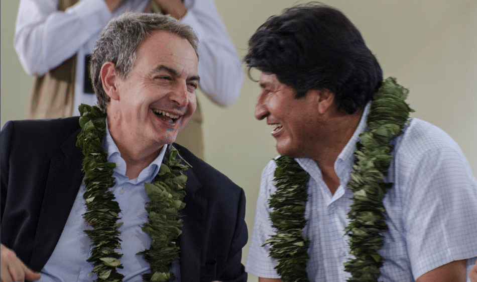 Rodríguez Zapatero y Evo Morales