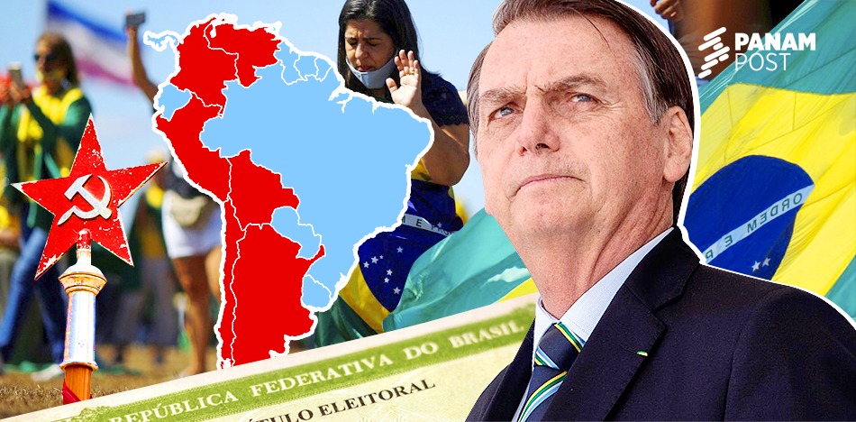 Sudamérica se viste de socialismo. El presidente de Brasil, Jair Bolsonaro, debe ganar para hacer un contrapeso en la región. (PanAm Post)