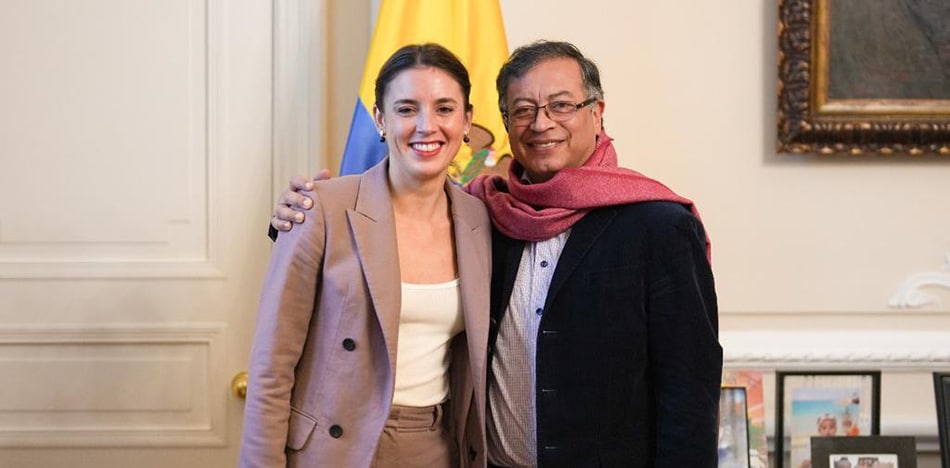 Petro recibe a ministra española, Irene Montero, promotora del aborto, sexo con niños y ley trans