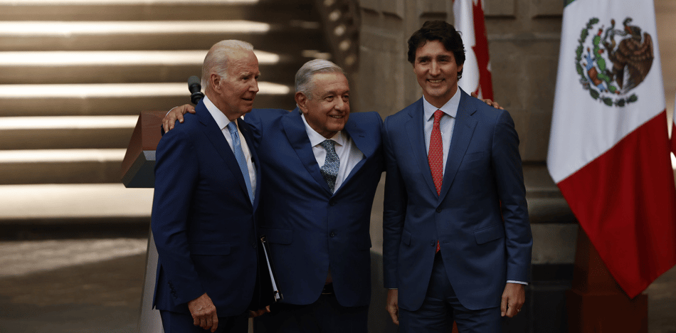 AMLO Biden y Trudeau