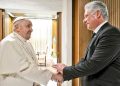 El papa Francisco, feliz de recibir al dictador cubano Miguel Díaz-Canel