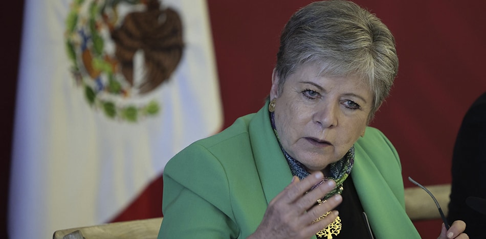 Canciller mexicana, Alicia Bárcena, pidió en Bruselas fin del "bloqueo" a Cuba y Venezuela.