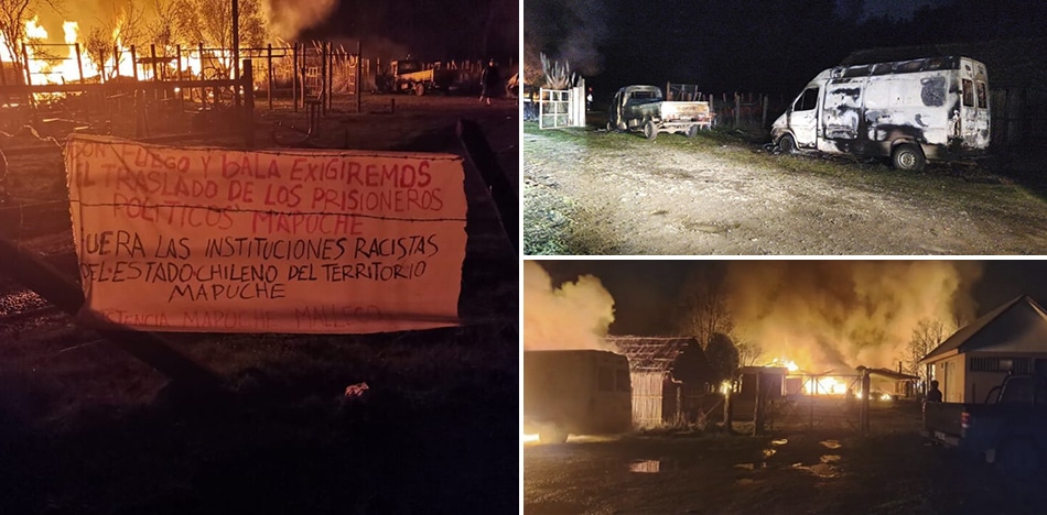 Terrorismo doméstico en Chile: mapuches incendian comunidad al sur 