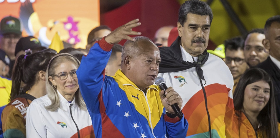 resultados del referendo sobre el Esequibo: Nicolás Maduro, Cilia Flores y Diosdado Cabello