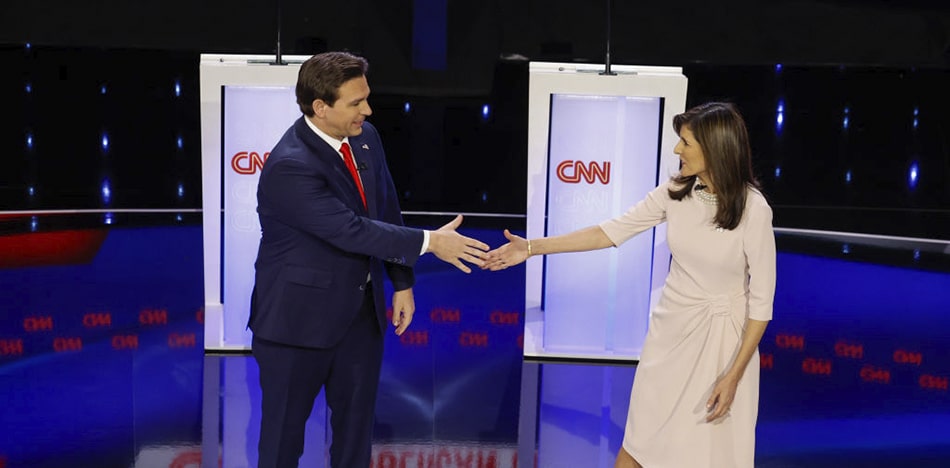 Haley y DeSantis luchan en el quinto debate por ser la alternativa a Trump