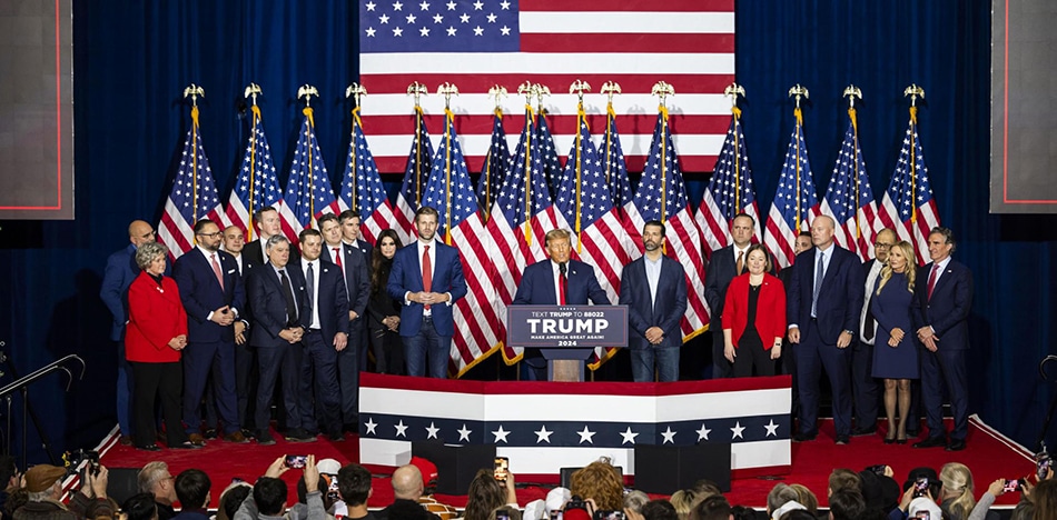 Trump gana Iowa con más de 50 %: "Es hora de que nuestro país se una"
