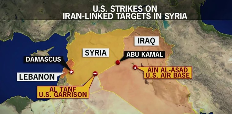 EEUU bombardea objetivos en Irak y Siria en represalia al ataque a sus tropas