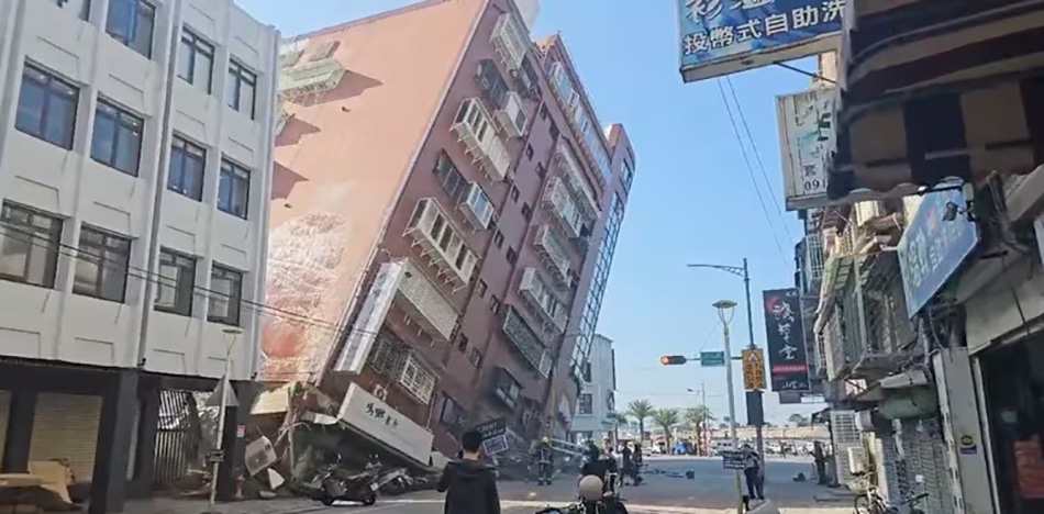 Al menos un muerto y 50 heridos por terremoto de 7,2 grados en Taiwán