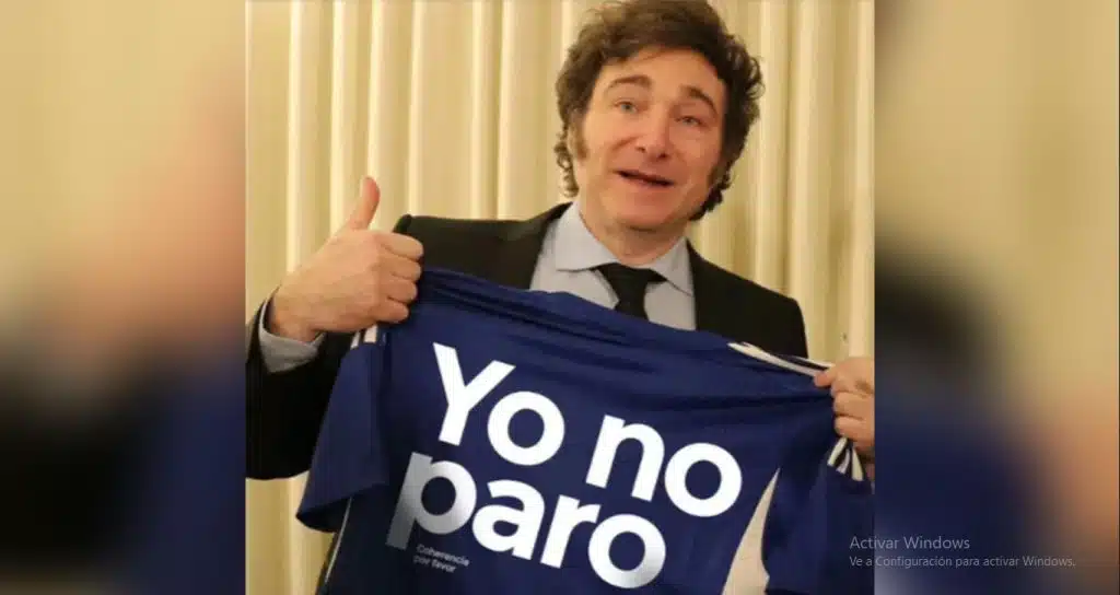 "Yo no paro", Milei se enfrenta con esta imagen a la huelga de la CGT