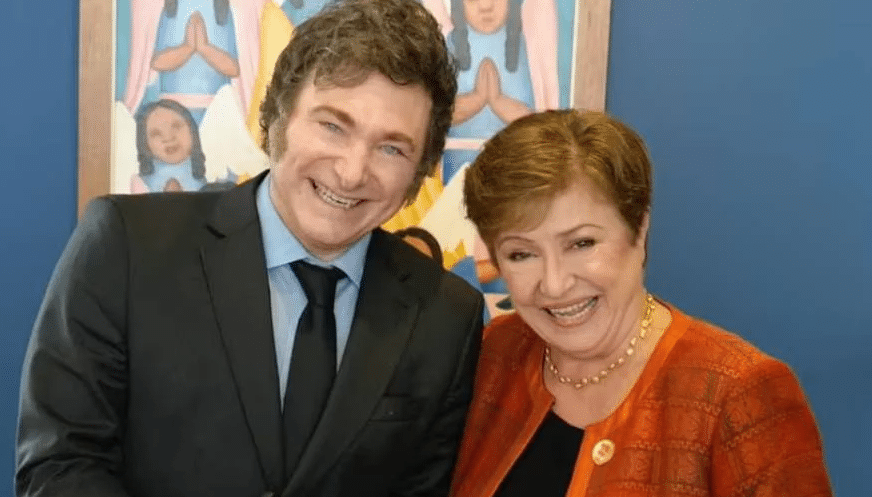 Kristalina Georgieva tiene una buena relación con el presidente argentino. (X)