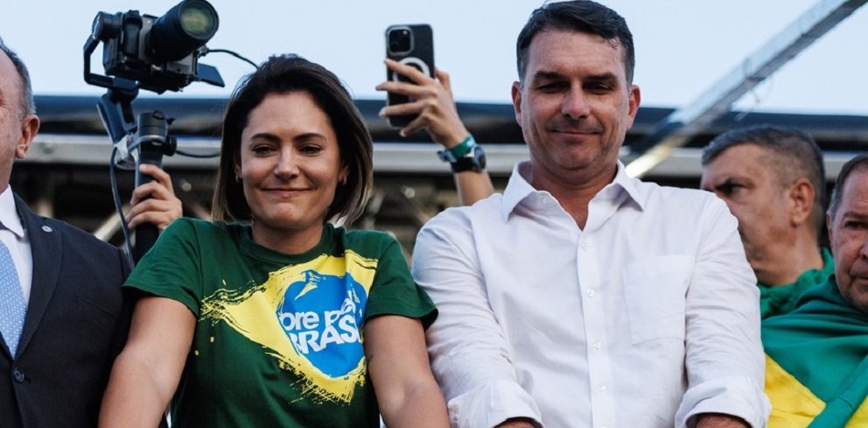 Michelle-y-Flavio-Bolsonaro