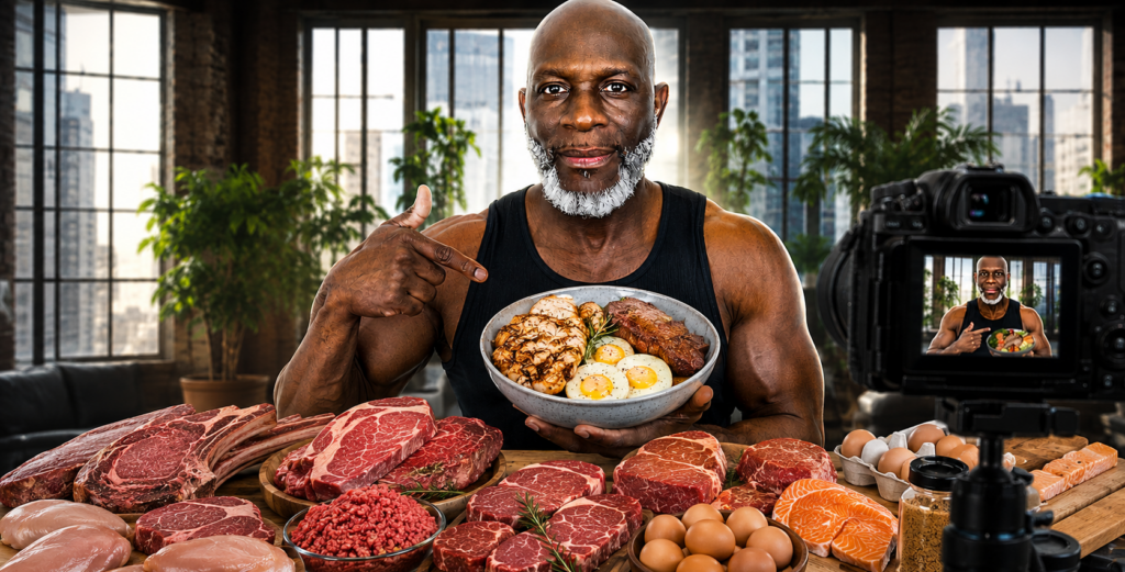 Eddie Abbew: el influencer que insulta y come solamente carne