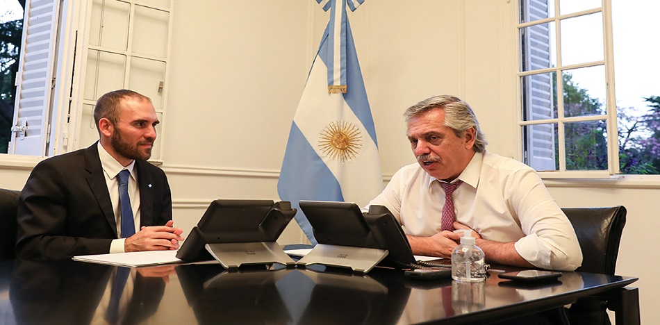 Alberto Ferández y Martín Guzmán. 