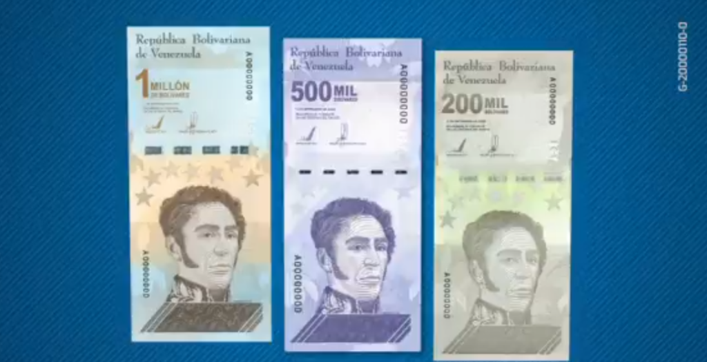 Banco Central de Venezuela, billetes